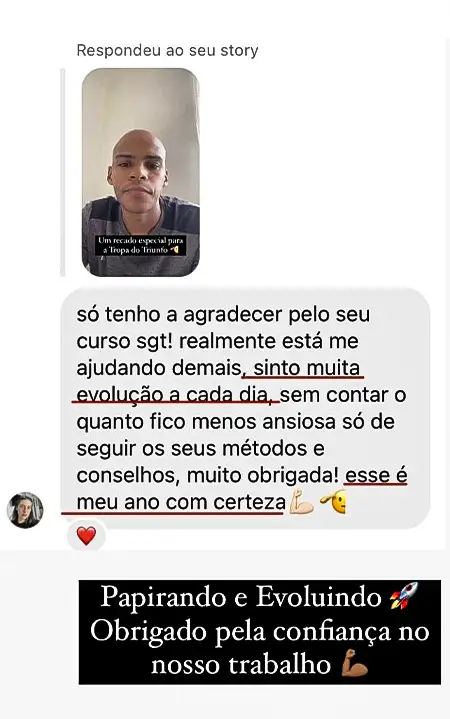 Depoimento de aluno